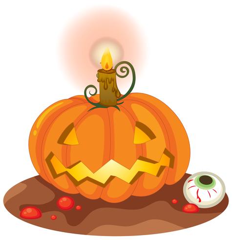 Halloween Pumpkin on White Background vector