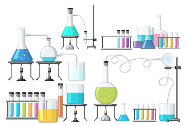 Conjunto de equipo de ciencia vector