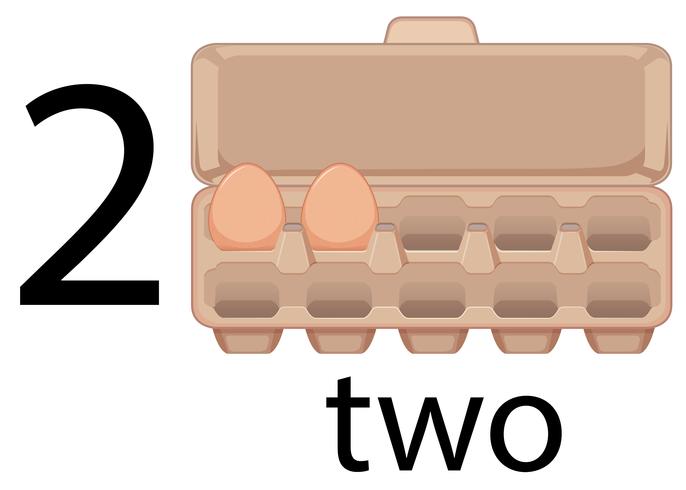 Two egg in preschool, school, vector