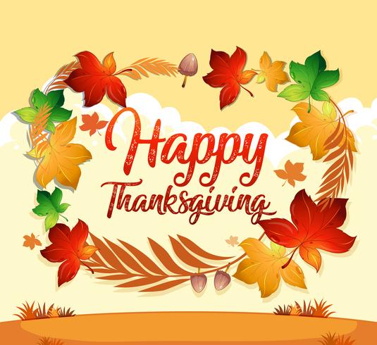A happy thanksgiving card template vector