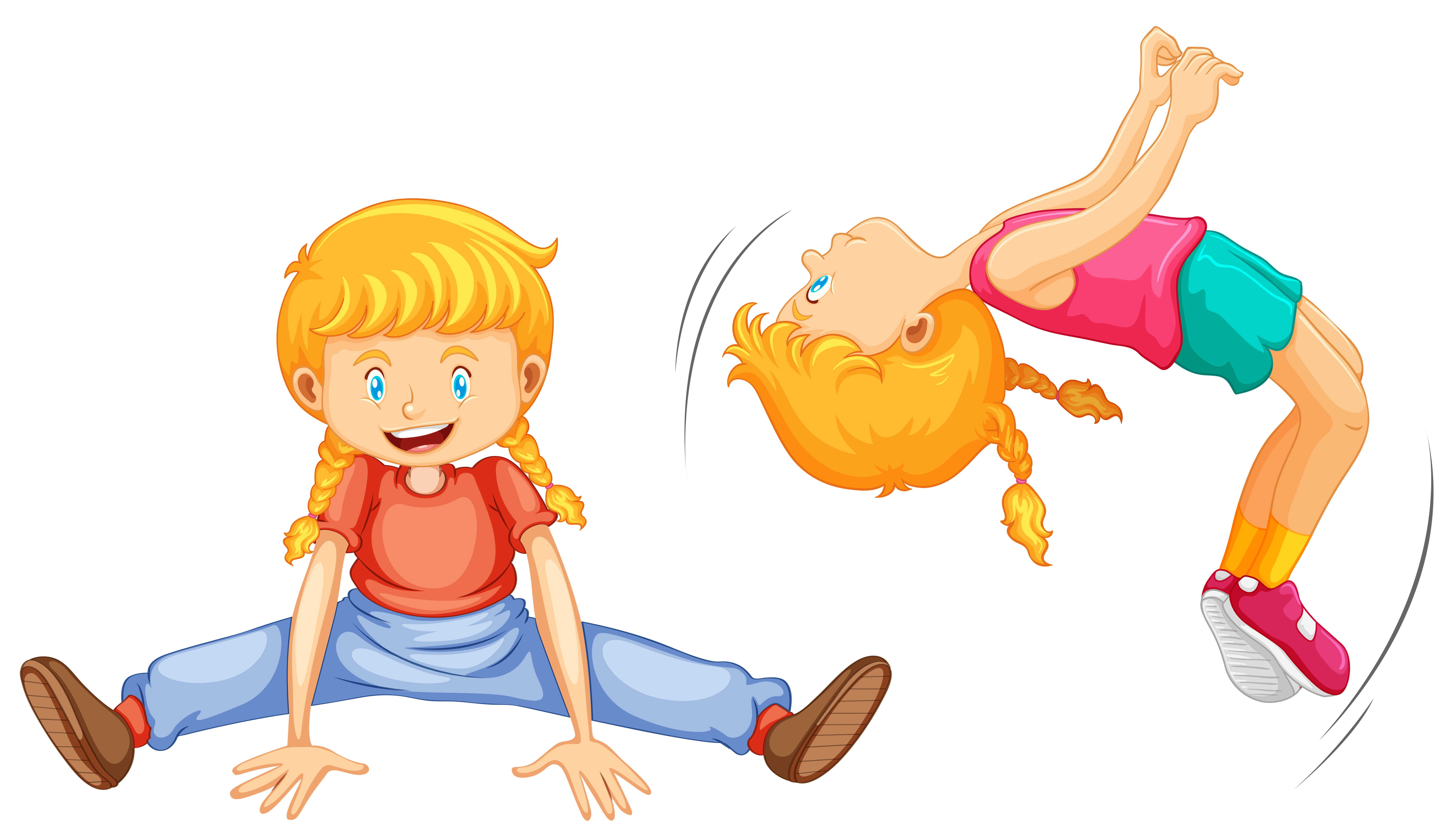 Girl sitting and flipping on white background 433239 Vector Art at Vecteezy