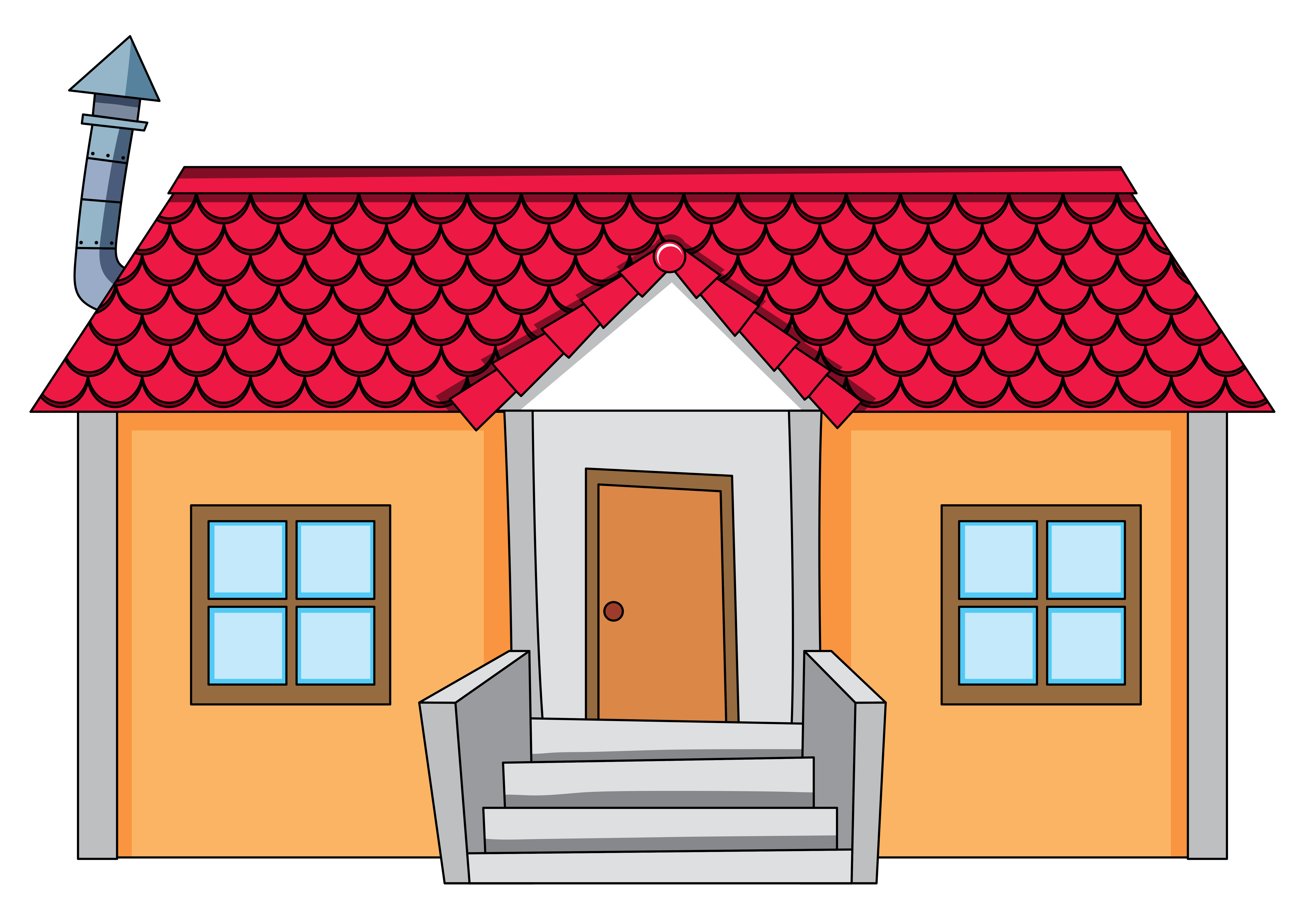Download A simple house on white background - Download Free Vectors, Clipart Graphics & Vector Art