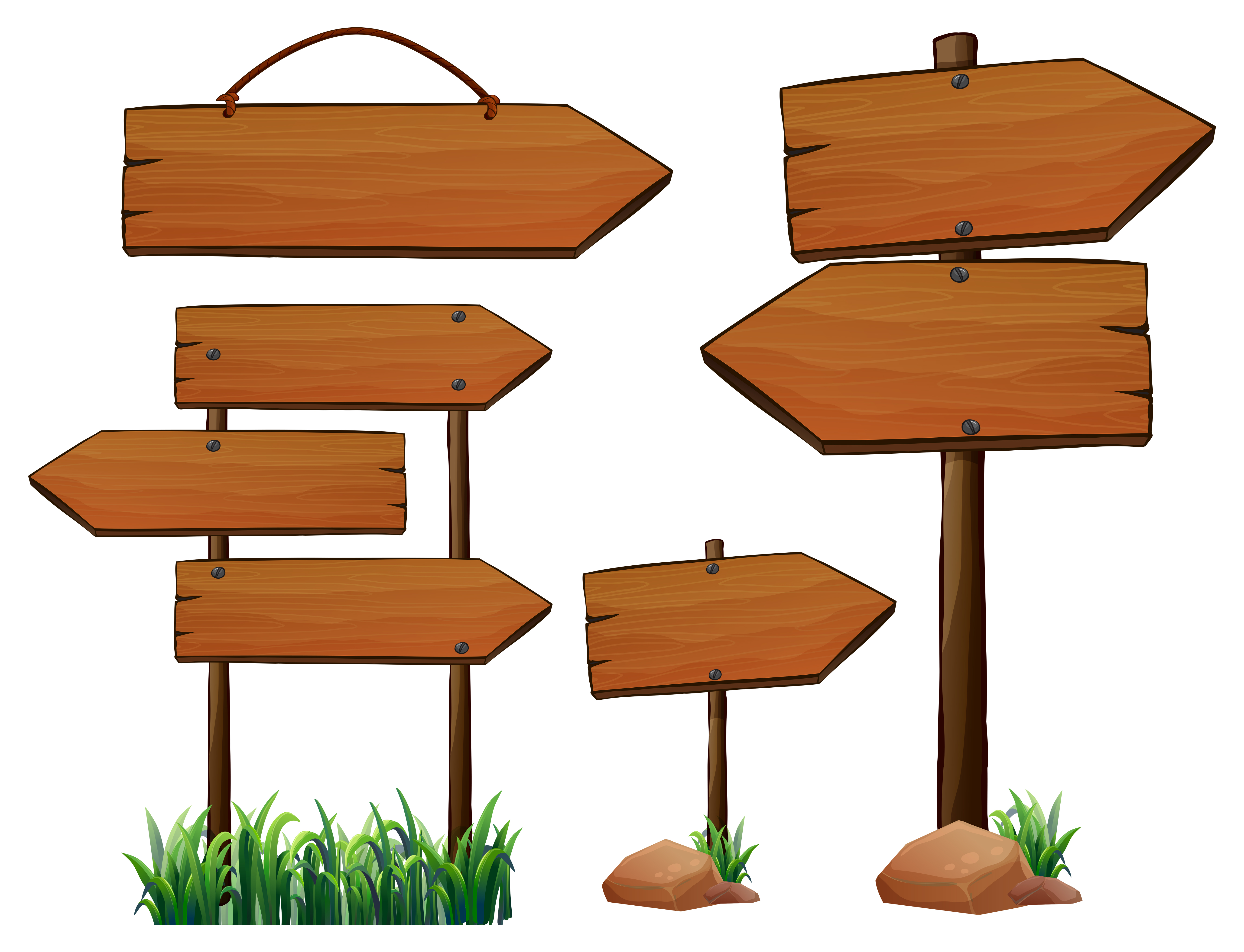 Different design of wooden  signs  Download Free Vectors  