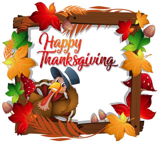 Thanksgiving turkey on wooden frame