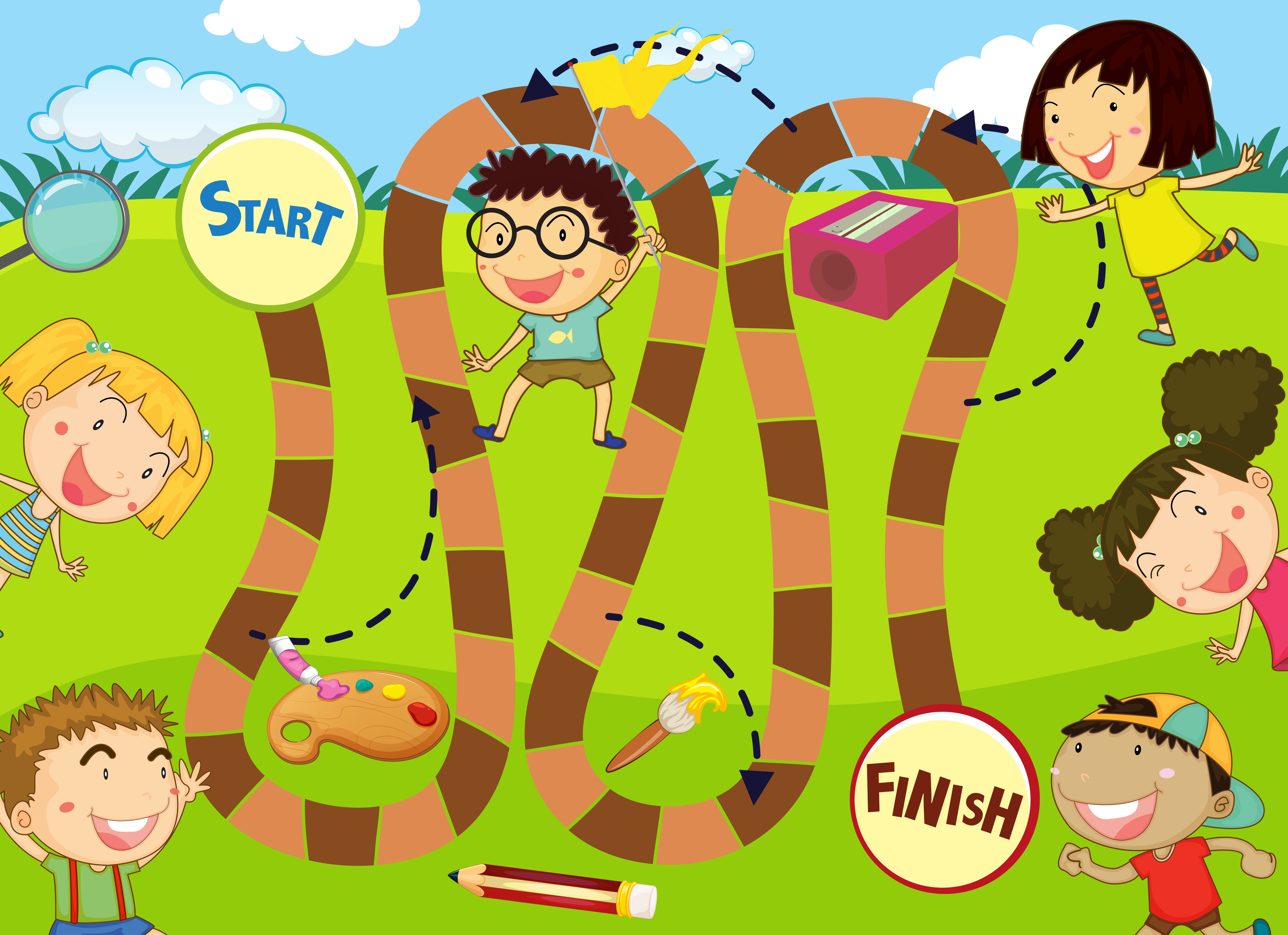 Download Path board game template 433351 - Download Free Vectors ...