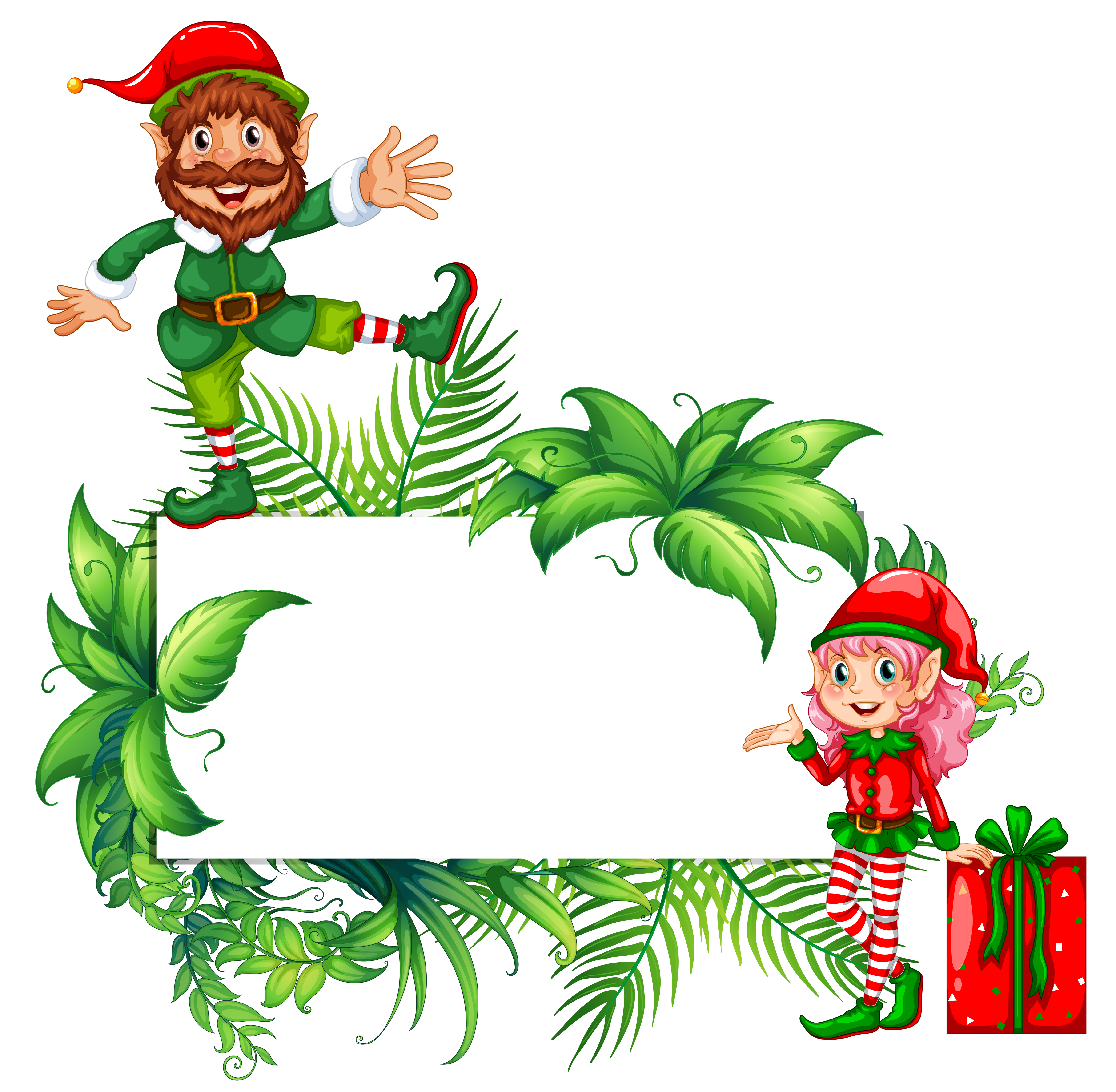 Border-template-with-christmas-eleves-433416---Download-...
