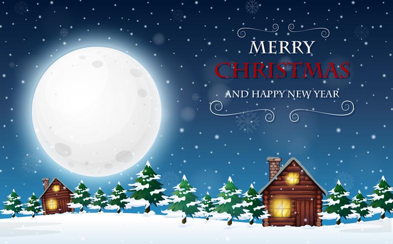 A merry christmas and happy new year template vector