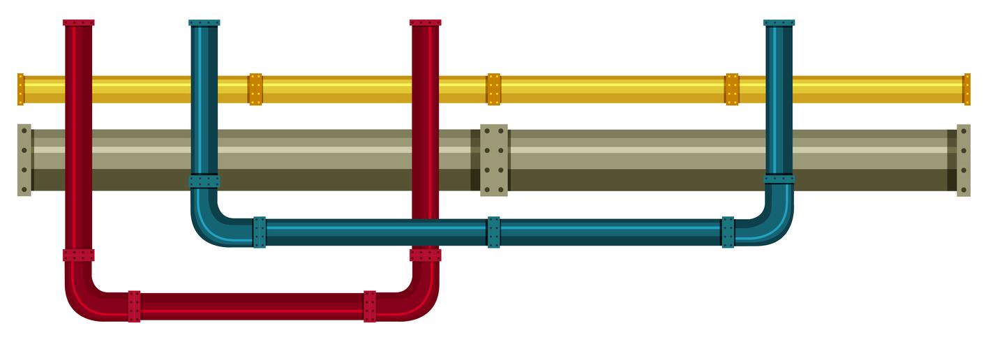 Underground Pipe on White Background vector