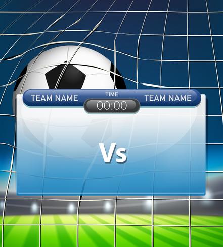 A soccer scoreboard template vector