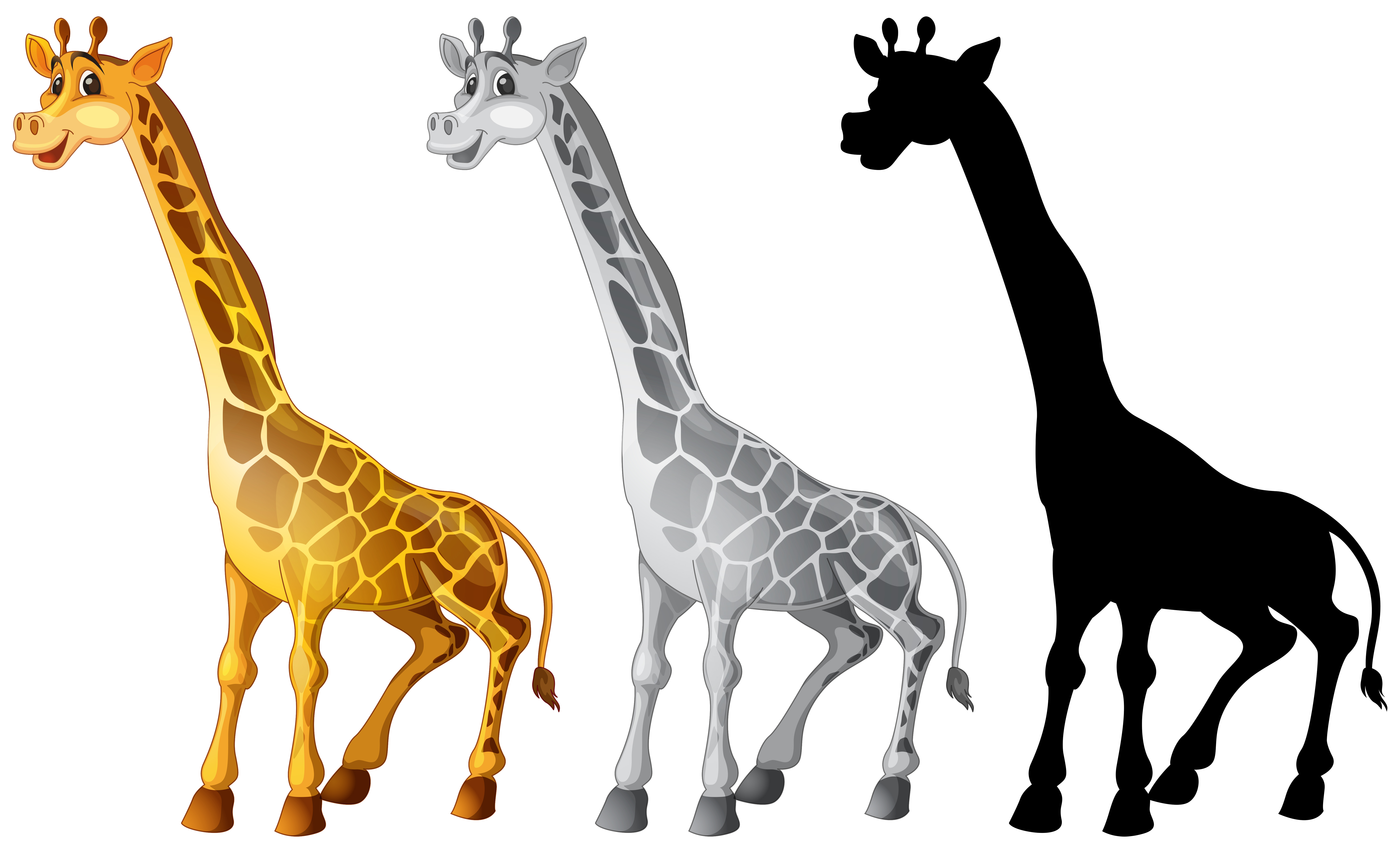 Download Set of giraffe character 433609 Vector Art at Vecteezy