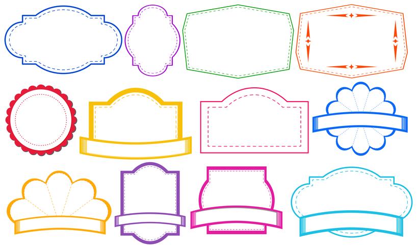 Colorful labels 433625 Vector Art at Vecteezy