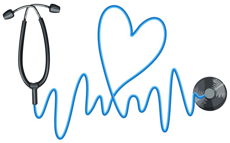 Stethoscope as symbol of good health vector