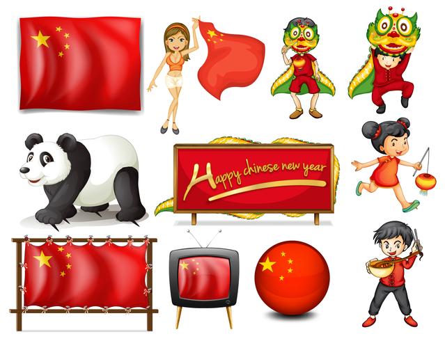 China set vector
