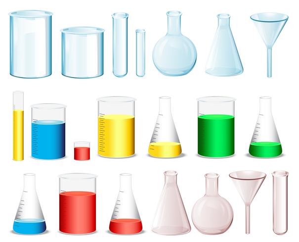 science containers vector