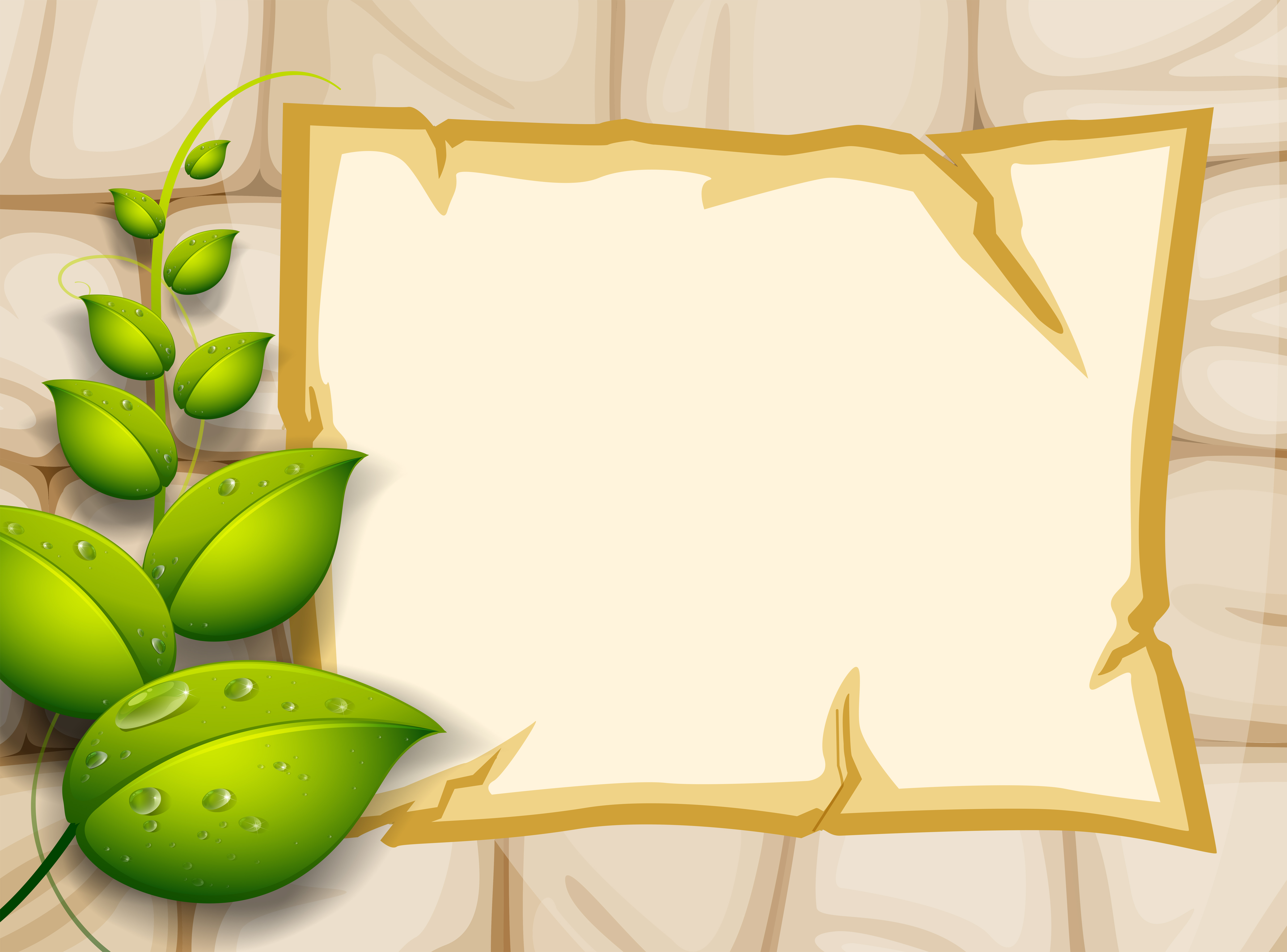 An empty template with leaves 434048 Vector Art at Vecteezy
