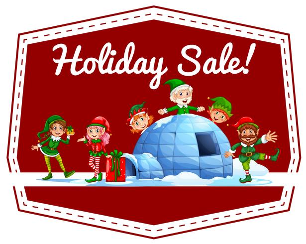 Holiday sale label vector