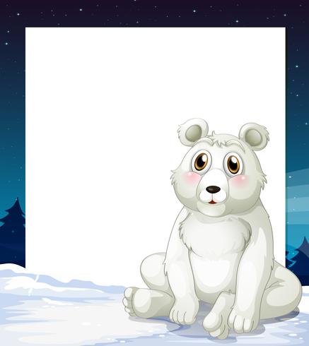 An empty template with a polar bear vector