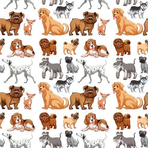 Seamless dogs vector