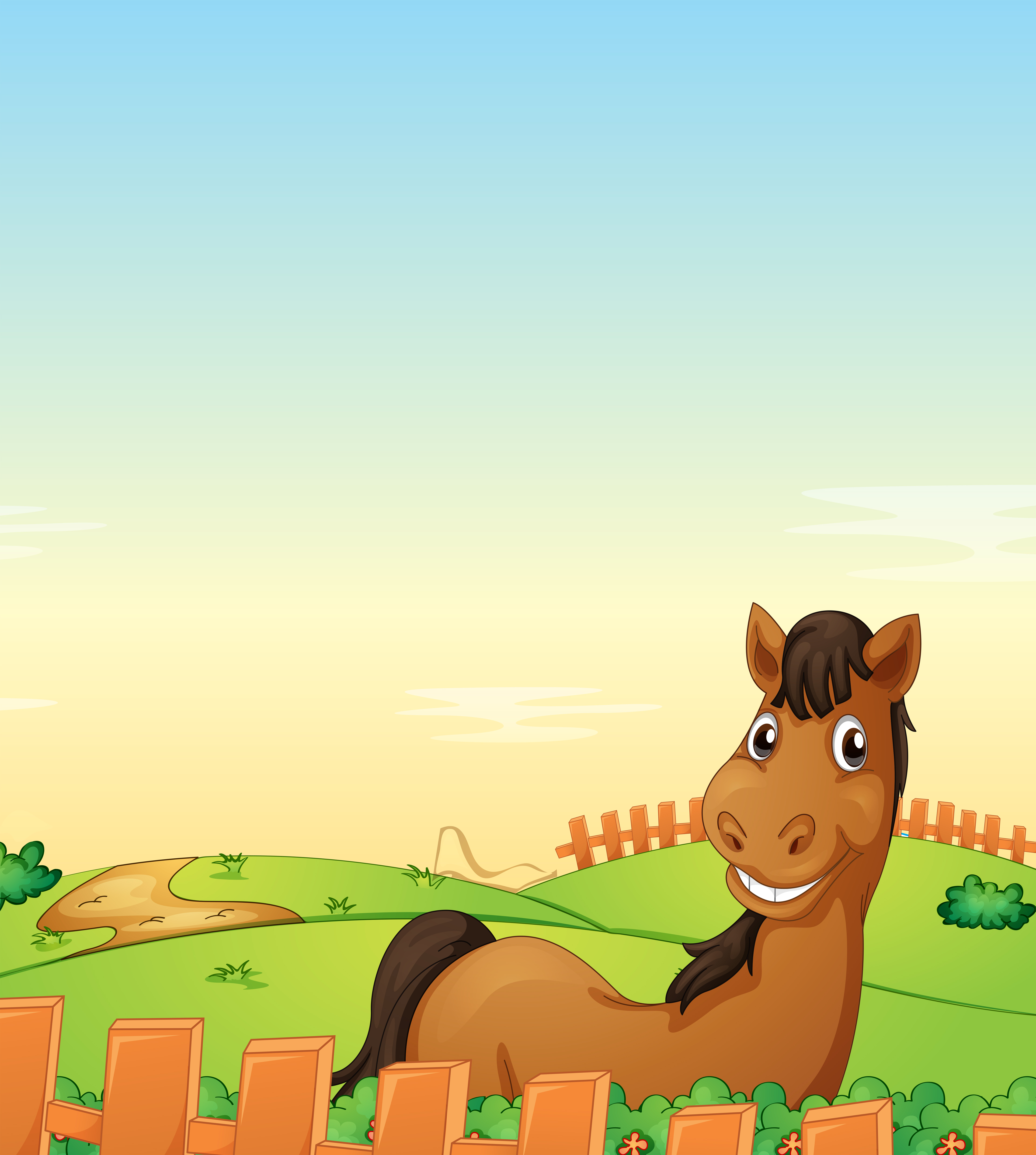 Horse in farm 434170 Vector Art at Vecteezy