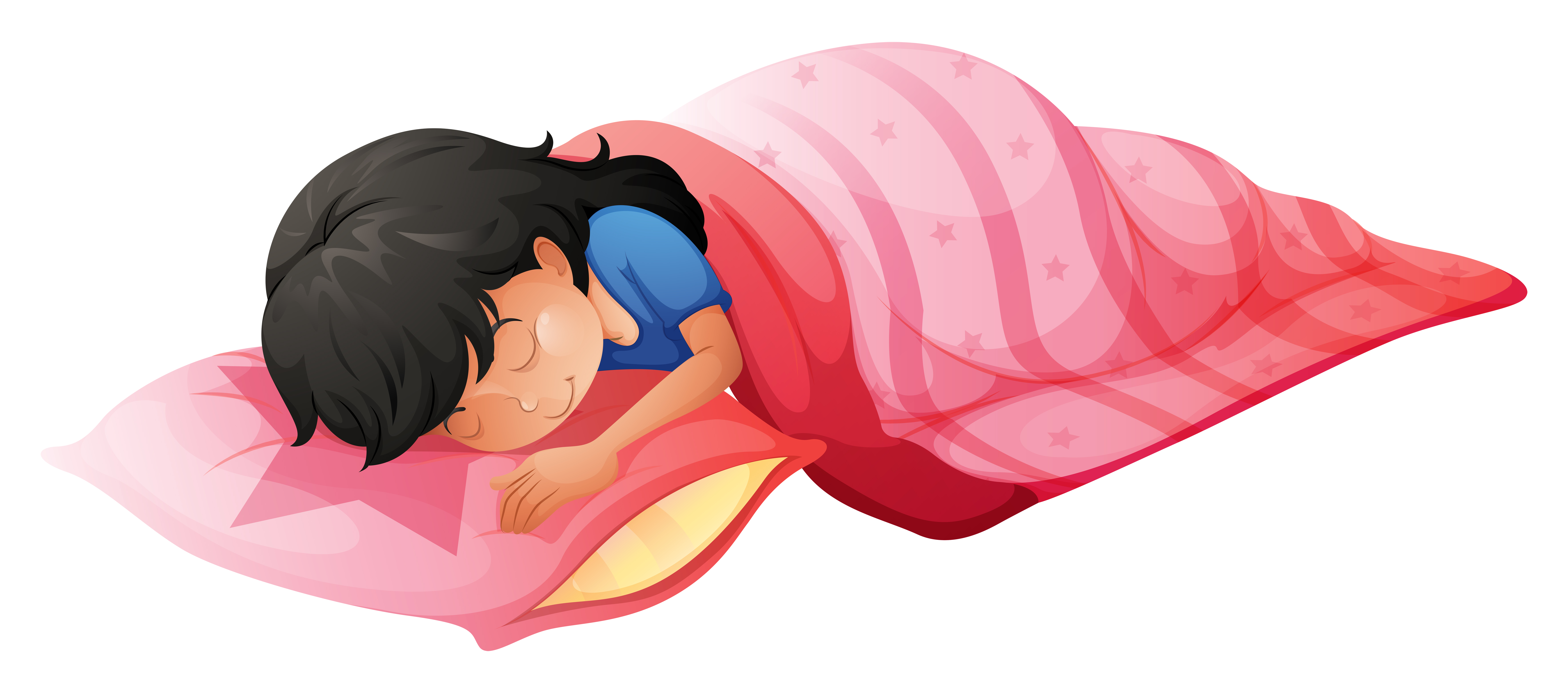 freefall position sleep clipart