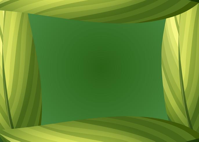 Un borde frondoso verde vector