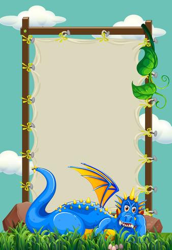 Frame designs with dragon in the field vector