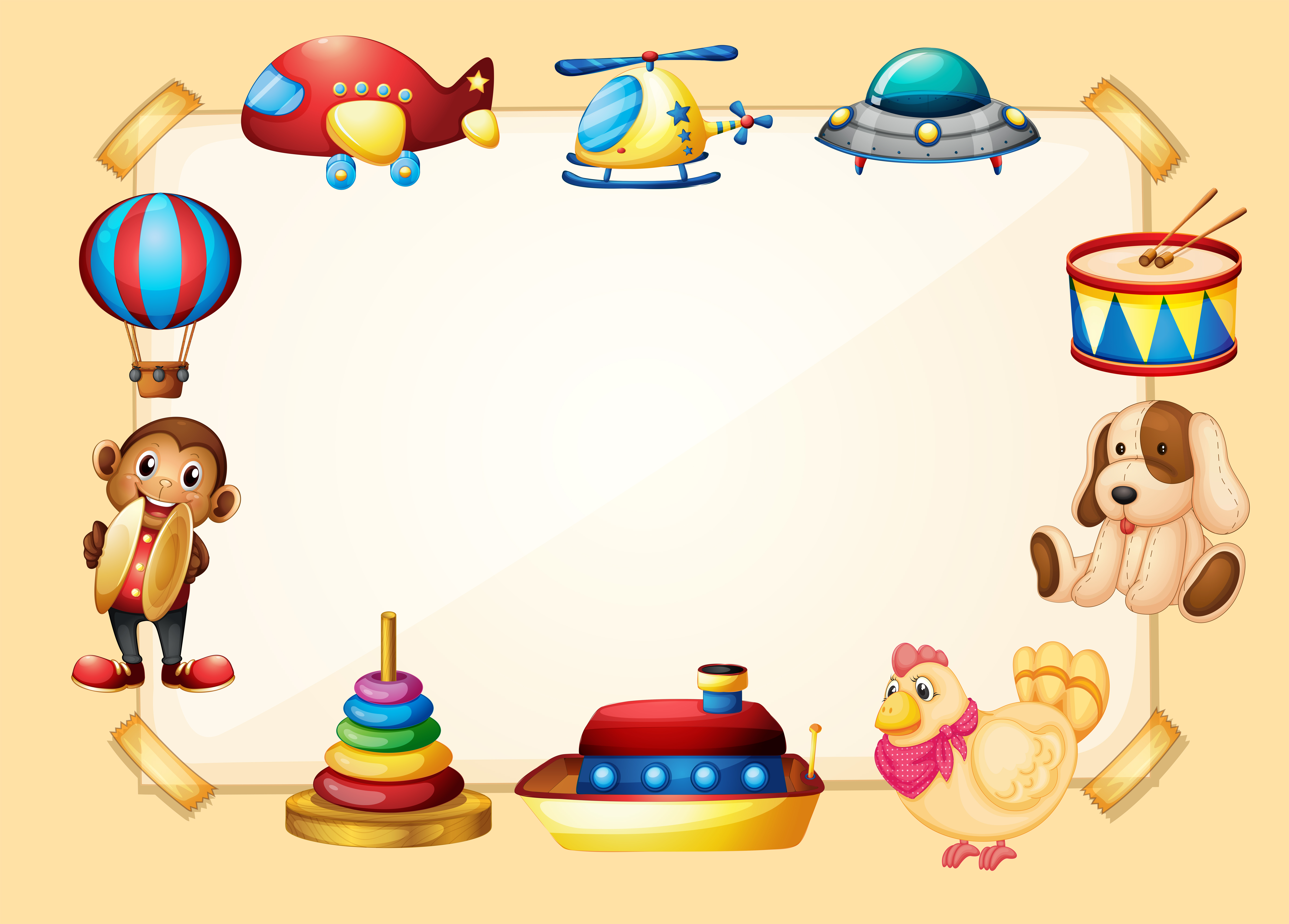Border template with many toys 434425 Vector Art at Vecteezy Border template with many toys 434425 Vector Art at Vecteezy