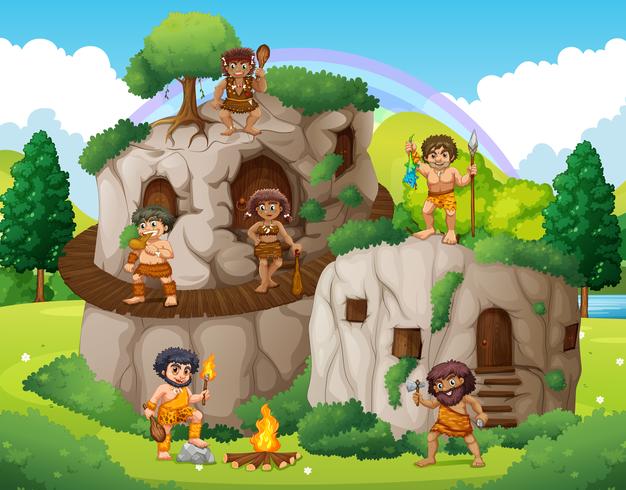 Cueva que vive en la casa de piedra. Vector en Vecteezy de animales que viven en cuevas Cueva que vive en la casa de piedra. Vector en Vecteezy