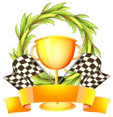 A trophy with an empty label vector