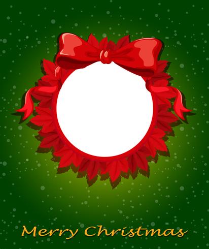 A round christmas template vector