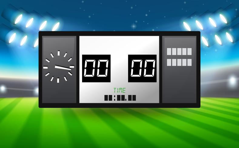 Score board in stadium vector