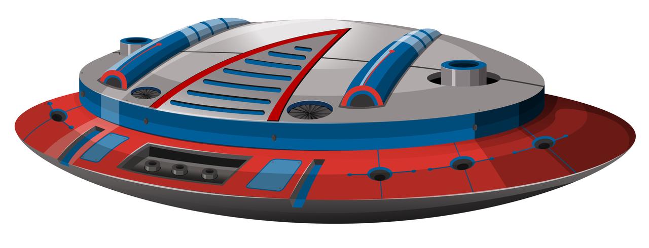 Round spaceship with modern design vector