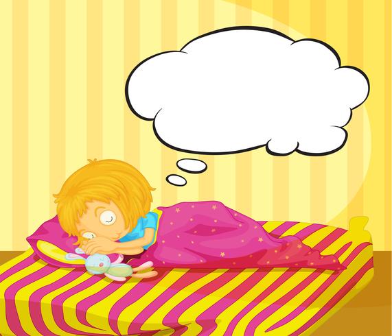 A Young Girl Dreaming 434554 Vector Art At Vecteezy