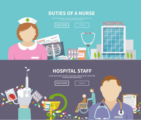 Nurse Banner Set vector