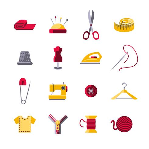 Sewing Icons Set vector