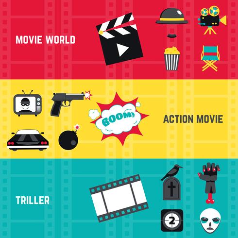 Film Banner Set vector