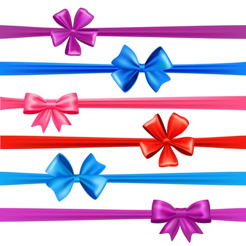 Bows And Ribbons Set vector