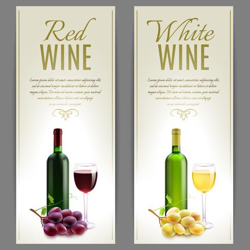 Wine Banner Set vector