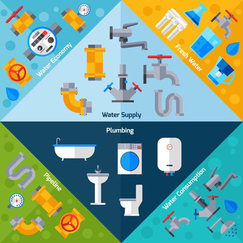 Water Supply Corners vector