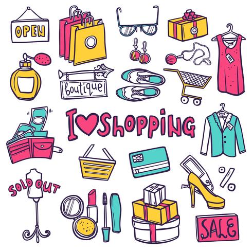 Shopping Icons Set vector