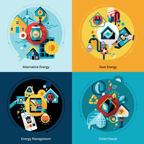 Energy Efficiency Set vector
