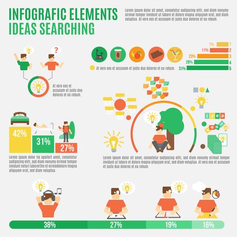 Ideas infografía conjunto vector