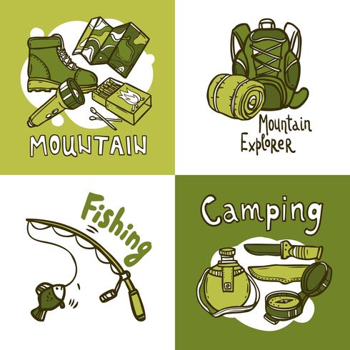 Camping Design Concept vector