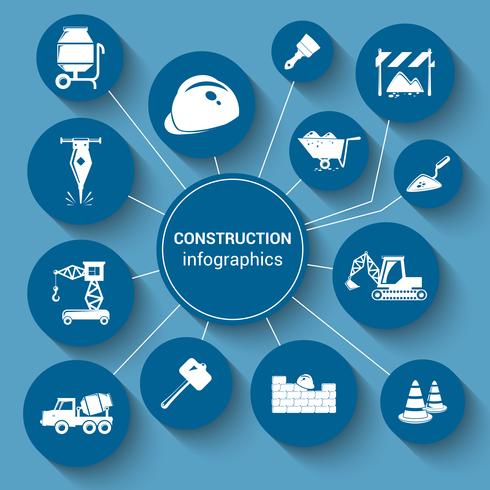 Construction Infographics Set vector