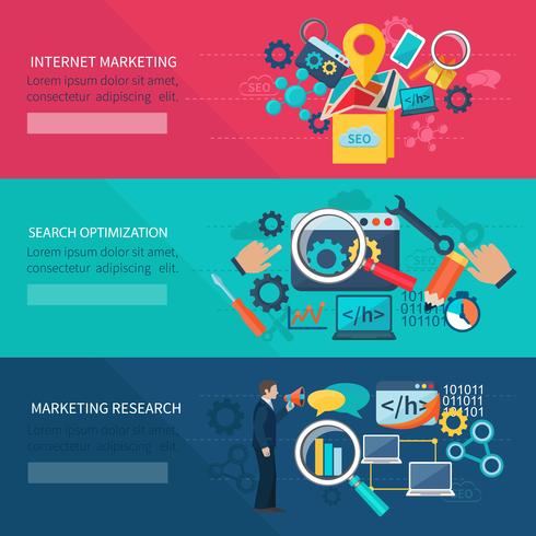 seo marketing banner vector