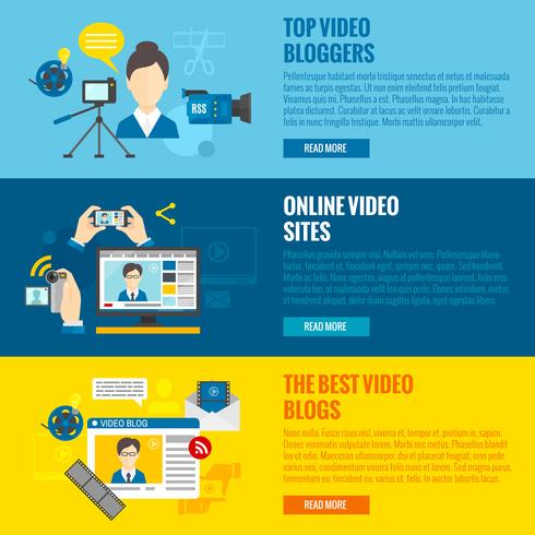 Video Blog Banners vector