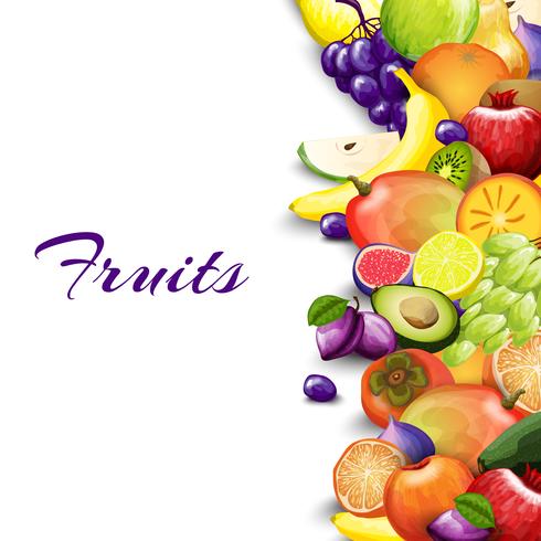 Fondo de la frontera de frutas vector