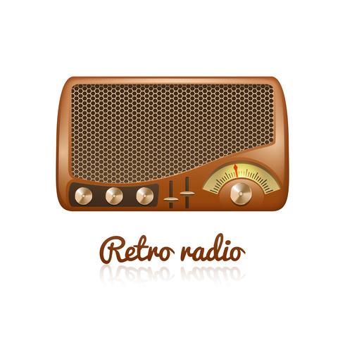 Ilustración de radio retro vector