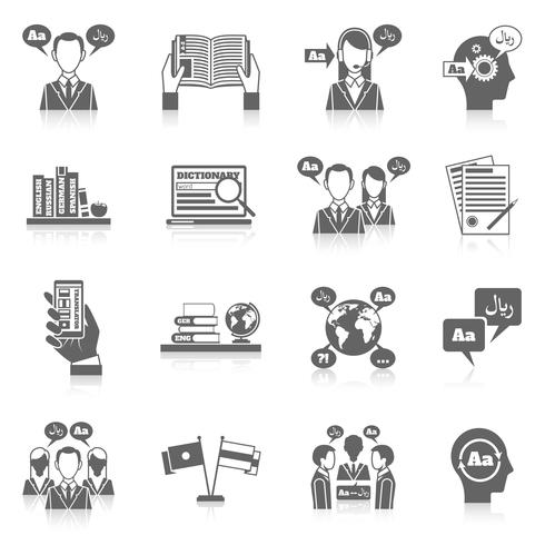 Translation And Dictionary Icon vector