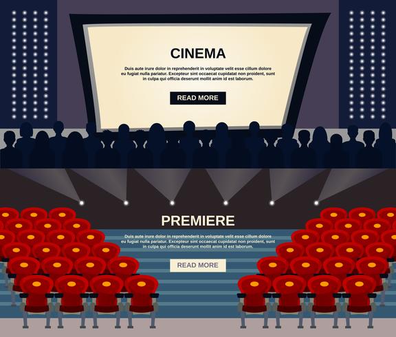 Cinema Banner Set vector